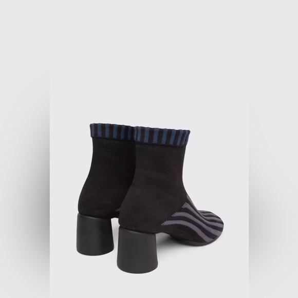 Camper Black and Blue Striped Ankle Boots - Picture 3 of 4